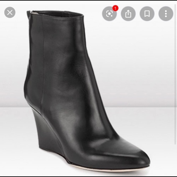 Jimmy Choo Shoes - Jimmy Choo Black Leather Wedge Bootie
